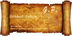 Göbbel Petra névjegykártya